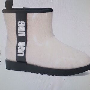 UGG clear shearling mini boots